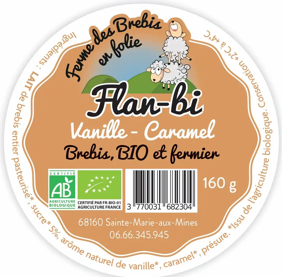 Flanbrebis vanille/caramel